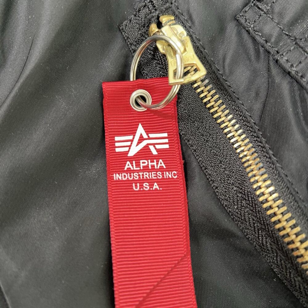 Alpha industries ma-1 Bomber Jacket Black XL Reversible Orange - Picture 4 of 15